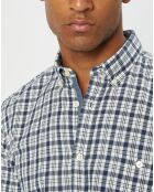 Chemise regular fit à carreaux blanc/bleu