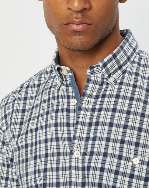 Chemise regular fit à carreaux blanc/bleu
