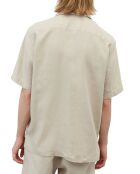 Chemise 100% Lin manches courtes Poche beige