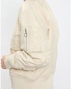 Blouson Patch Logo beige