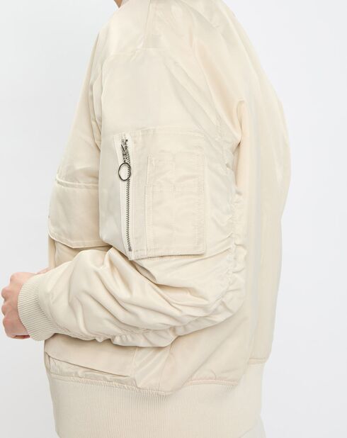 Blouson Patch Logo beige