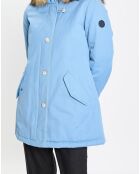 Parka Thermor à capuche fausse fourrure bleue