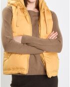 Doudoune sans manches à capuche jaune
