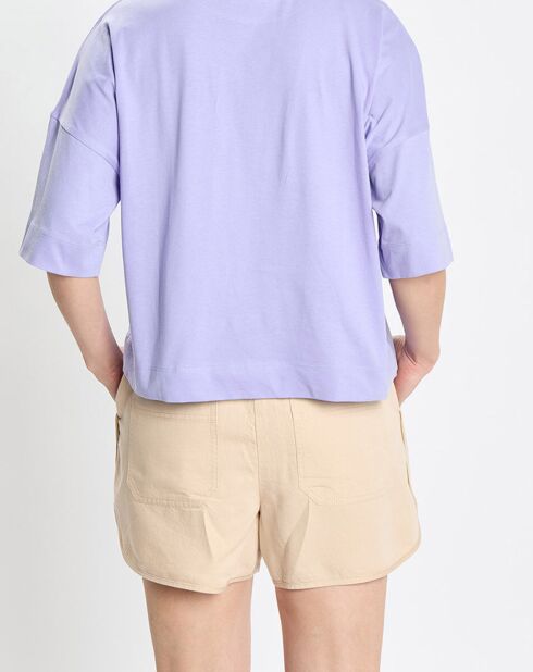 T-Shirt 100% Coton Bio violet clair