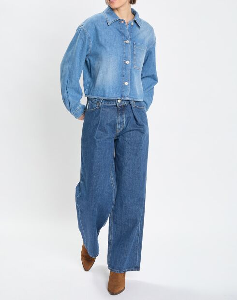Jean large bleu foncé