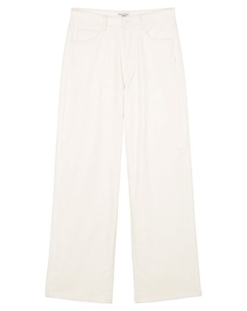 Pantalon large corduroy écru