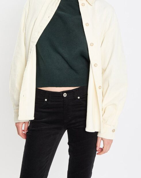 Chemise en Velours côtelé écrue
