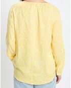 Chemise imprimé floral jaune