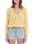 Chemise imprimé floral jaune