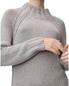 Pull en Laine mélangée col montant gris