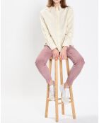 Chemise en flanelle manches ballons écrue
