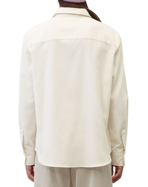Chemise en flanelle manches ballons écrue