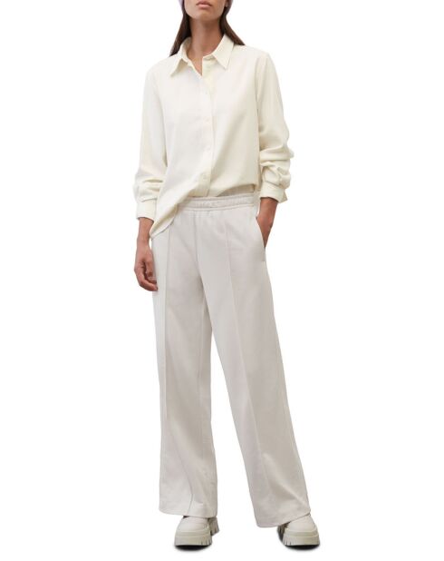 Chemise en flanelle manches ballons écrue