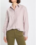 Chemise en Flanelle manches ballons violet clair