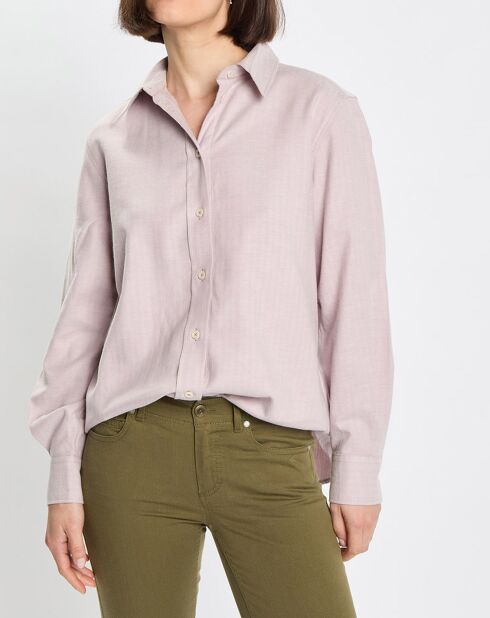 Chemise en Flanelle manches ballons violet clair