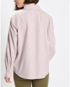 Chemise en Flanelle manches ballons violet clair