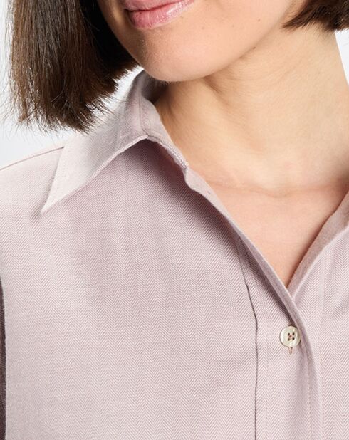 Chemise en Flanelle manches ballons violet clair