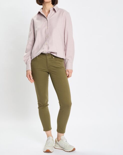 Chemise en Flanelle manches ballons violet clair