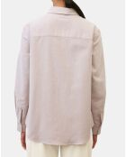 Chemise en Flanelle manches ballons violet clair