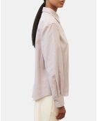Chemise en Flanelle manches ballons violet clair