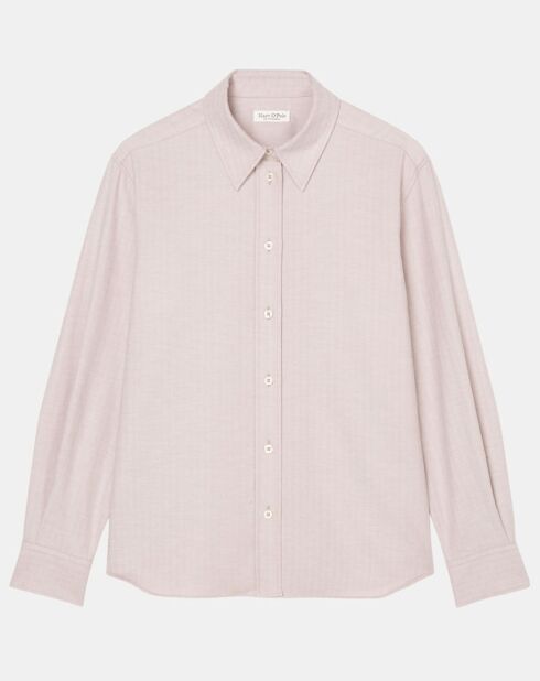 Chemise en Flanelle manches ballons violet clair