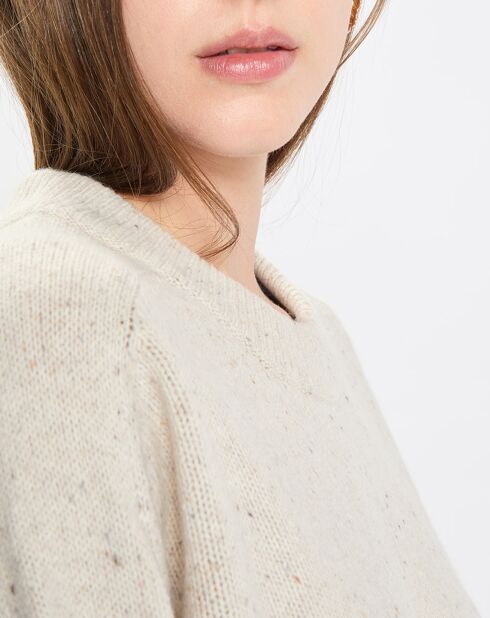 Pull en Laine mélangée écru
