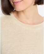 T-Shirt 100% Lin Oversized beige clair