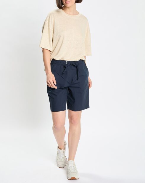 T-Shirt 100% Lin Oversized beige clair