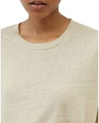 T-Shirt 100% Lin Oversized beige clair