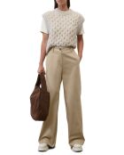 Pantalon flare beige