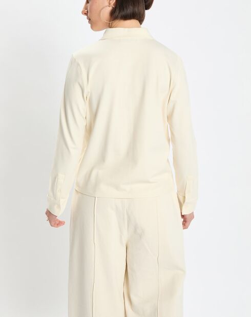 Chemise col polo écrue