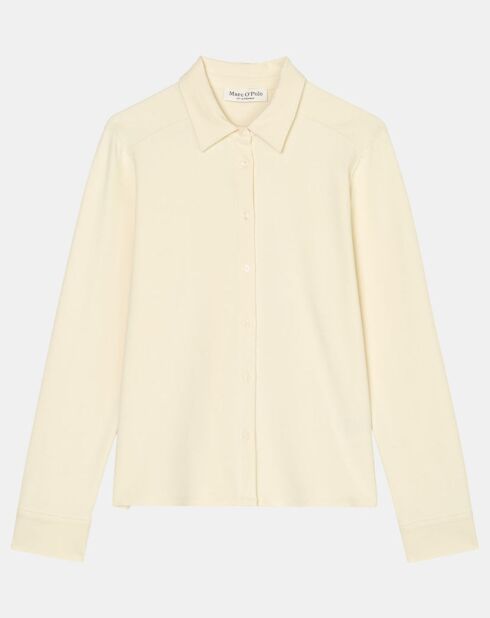 Chemise col polo écrue