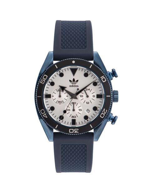 Montre Chronographe Homme Edition Two en Silicone bleue