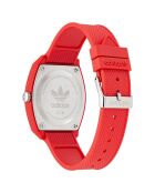 Montre Mixte Project Two en Silicone rouge