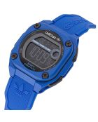 Montre Chronographe Mixte Citytech Two en Silicone bleue
