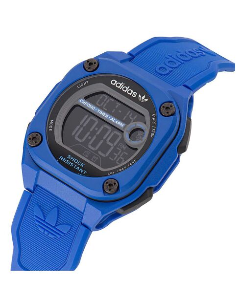 Montre Chronographe Mixte Citytech Two en Silicone bleue