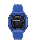 Montre Chronographe Mixte Citytech Two en Silicone bleue