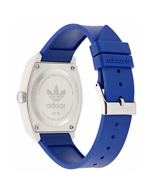 Montre Mixte Retro Wave Two en Silicone bleue