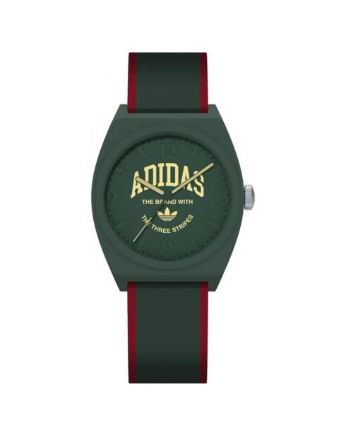Montre Mixte Retro Wave Two en Silicone verte