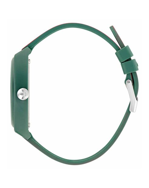 Montre Mixte Retro Wave Two en Silicone verte
