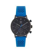 Montre Chronographe Homme Code One en Caoutchouc bleue