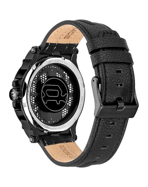 Montre Homme Vertex en Cuir noire