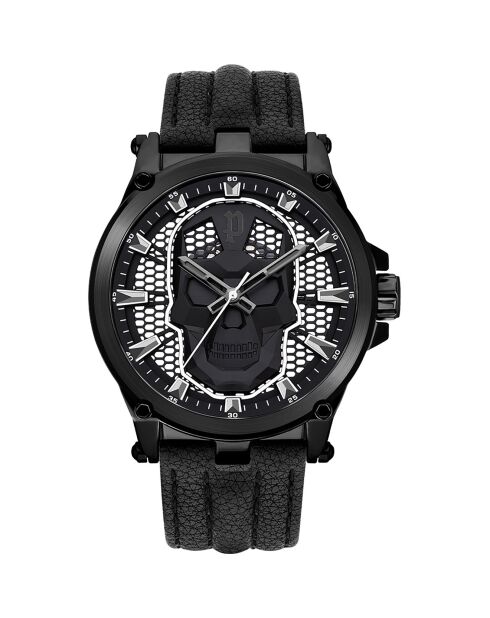 Montre Homme Vertex en Cuir noire