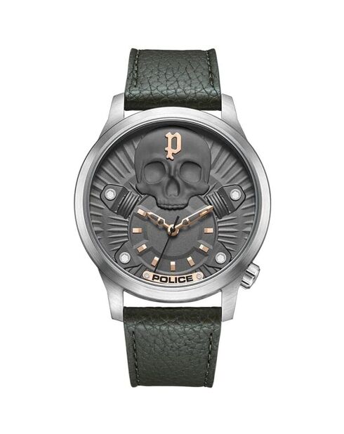 Montre Homme Jet en Cuir verte