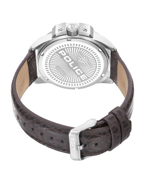 Montre Homme Underlined en Cuir marron