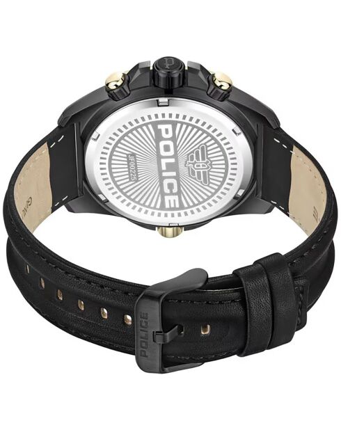 Montre Homme en Cuir synthétique noire