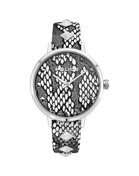 Montre Femme en Cuir grise