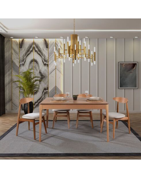 Table extensible + 4 Chaises Albero naturelles