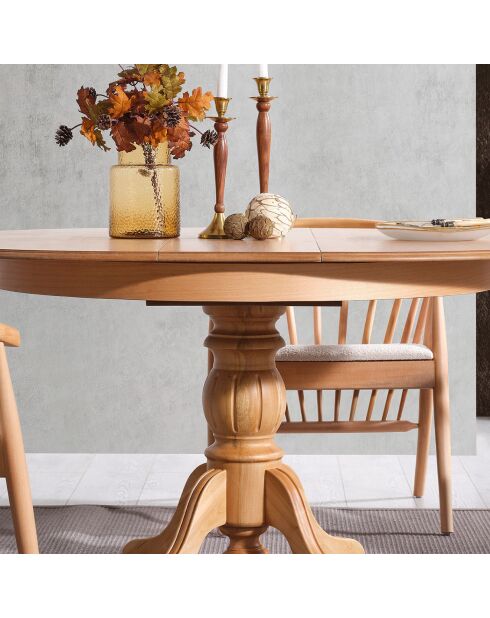 Table à manger extensible Eva naturelle - 118x75x118 cm