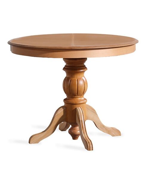 Table à manger extensible Eva naturelle - 118x75x118 cm